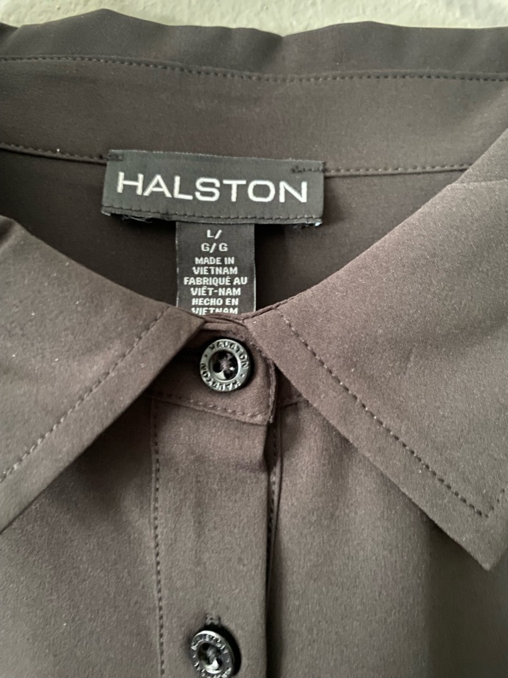 Halston Studio Black Shirt Dress – NWOT – Size Large - Picture 6 of 8